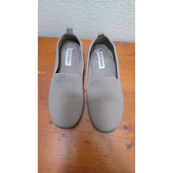 Steve Madden Raine Knit Fabric Womens Tan Slip-On Shoes Size 7.5 - Picture 9 of 9